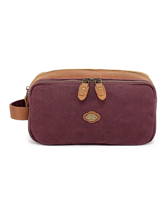 Tsd Brand Turtle Ridge Waxed Canvas Toiletry Bag