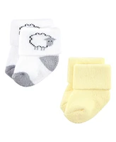 Hudson Baby Boys Cotton Rich Newborn and Terry Socks