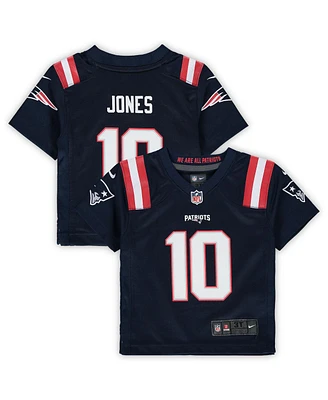 Boys and Girls Toddler Nike Mac Jones Navy New England Patriots Game Jersey