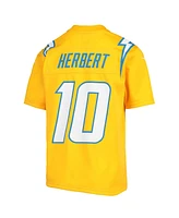 Big Boys Nike Justin Herbert Gold Los Angeles Chargers Inverted Team Game Jersey