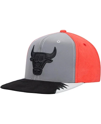 Men's Mitchell & Ness Gray, Red Chicago Bulls Day 5 Snapback Hat