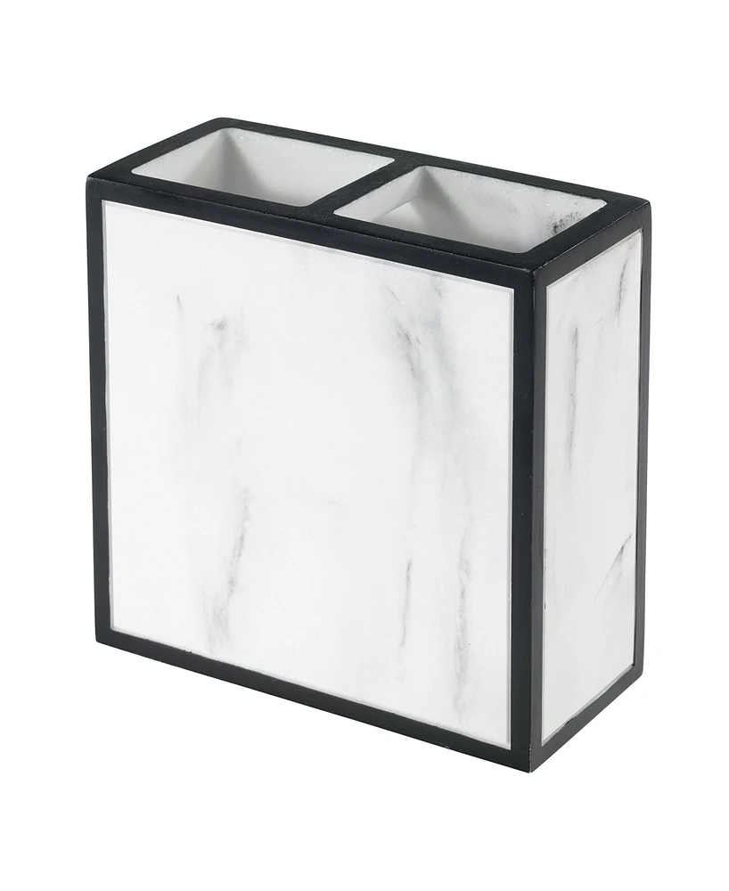 Avanti Jasper Framed Marble-look Resin Toothbrush Holder