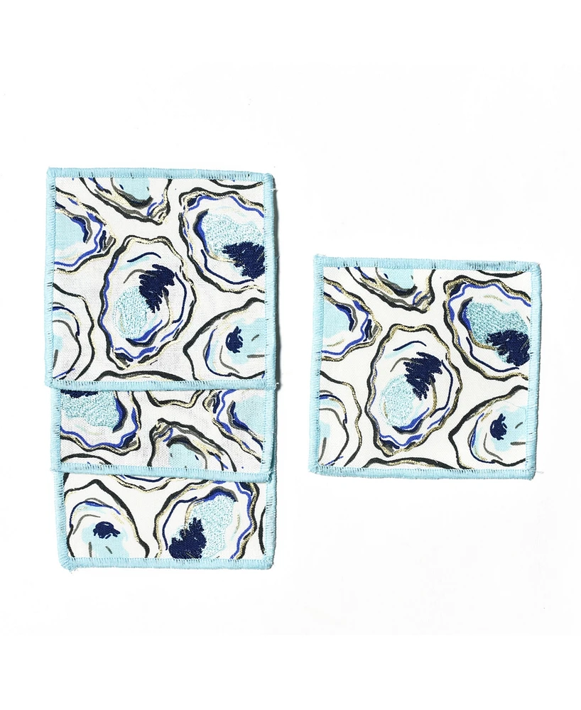 Coton Colors Oyster Print Cocktail Napkins, Set of 4