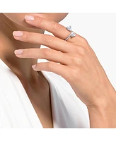Swarovski Attract Soul Heart Rhodium Plated Ring