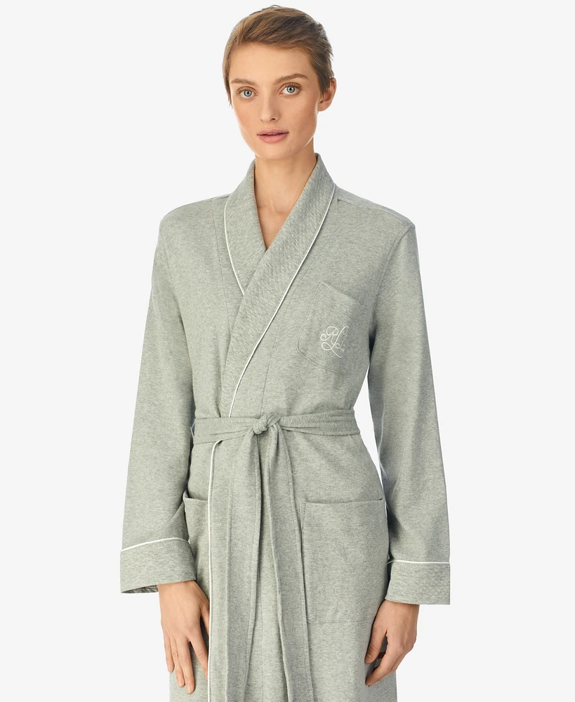 Lauren Ralph Quilted Shawl Collar Short Robe