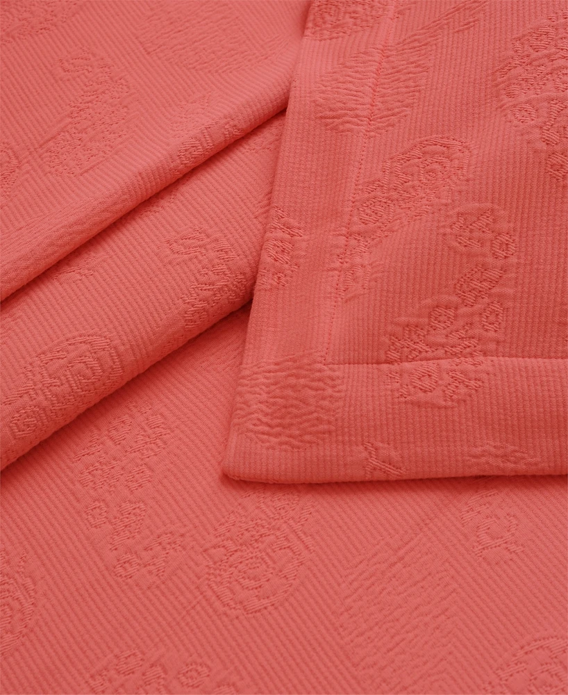 Superior 100% Cotton Paisley Matelasse All-Season -Piece Coverlet Set