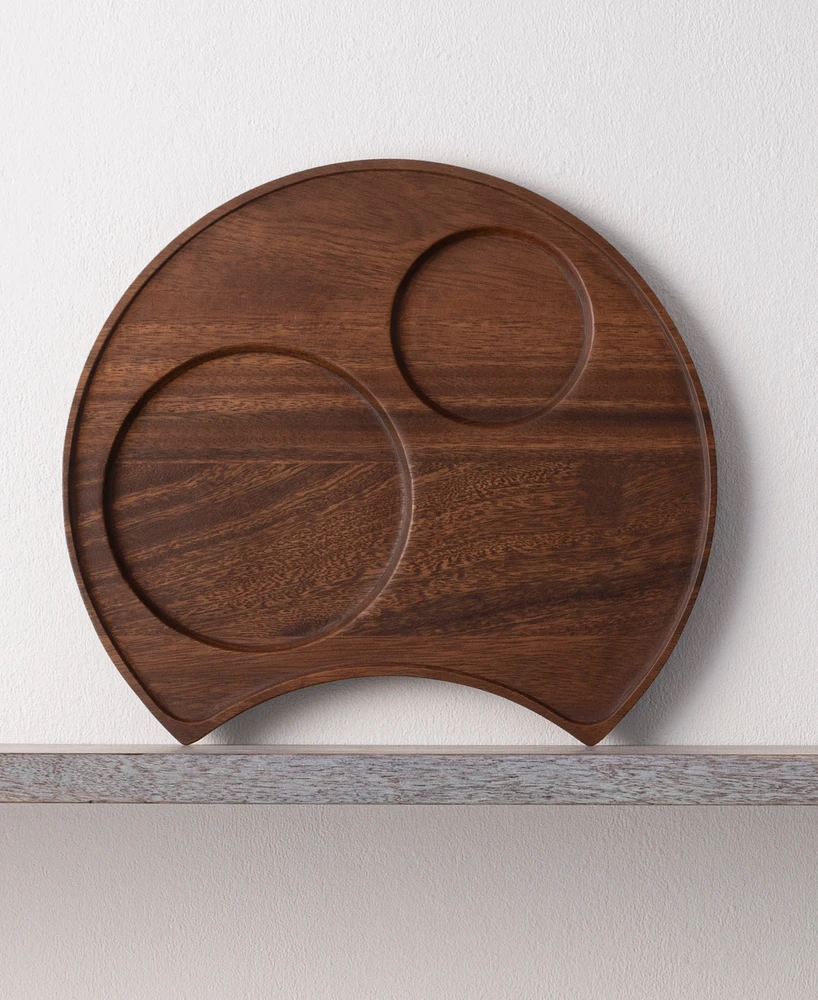 Noritake Kona Wood Crescent Serving Tray, 13"