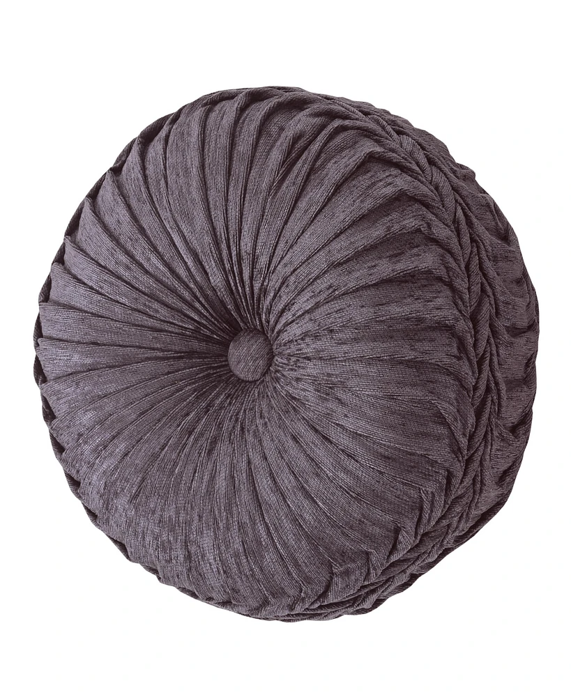 Five Queens Court Dominique Tufted Decorative Pillow, 15" Round