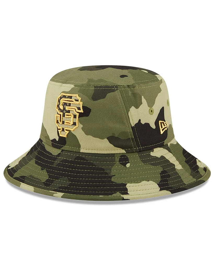 Men's New Era Camo San Francisco Giants 2022 Armed Forces Day Bucket Hat