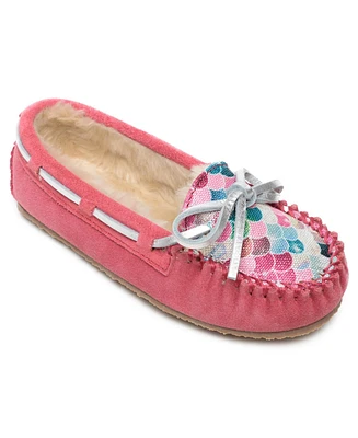 Minnetonka Little and Big Girls Cassie Moccasin Slippers