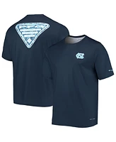 Men's Columbia Navy North Carolina Tar Heels Terminal Tackle Omni-Shade T-shirt