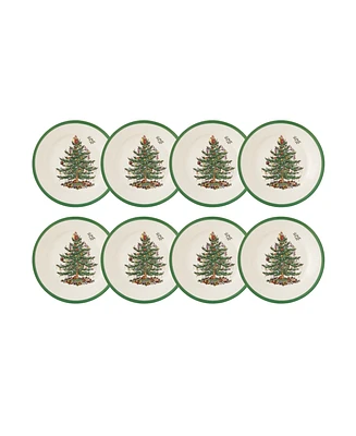 Spode Christmas Tree Salad Plates, Set of 8
