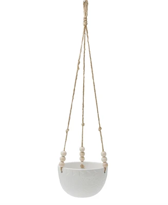 Flora Bunda Caveman Ceramic Hanging Planter, 5.38"