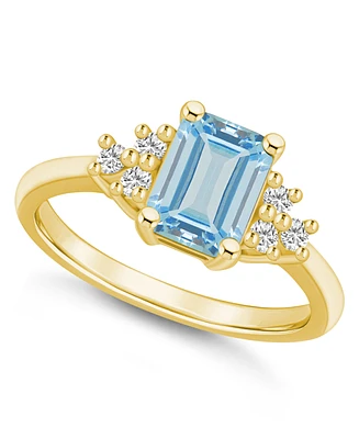 Gemstone and Diamond (1/5 ct. t.w.) Ring 14k Gold