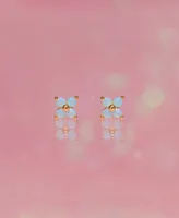 Girls Crew Teeny Tiny Blue Blossom Stud Earrings
