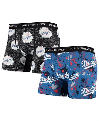 Men's Pair Of Thieves Royal, Black Los Angeles Dodgers Super Fit 2-Pack Boxer Briefs Set