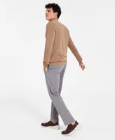 Club Room Mens Quarter Zip Textured Cotton Sweater Solid Pocket T Shirt Four Way Stretch Pants Created For Macys
