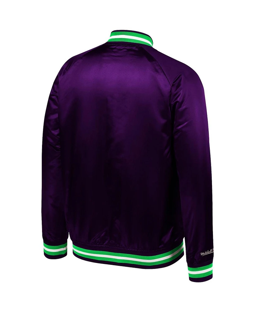 Men's Mitchell & Ness Purple 1995 Nba All-Star Game Lightweight Satin Full-Snap Jacket