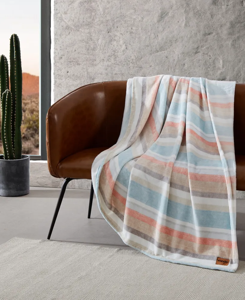 Wrangler Glen Canyon Stripe Ultra Soft Plush Blanket