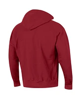 Men's Champion Crimson Washington State Cougars Team Arch Reverse Weave Pullover Hoodie