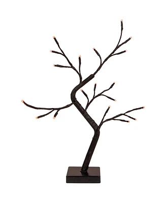 Led Lighted Weeping Halloween Twig Tree with Orange Lights, 10.5"