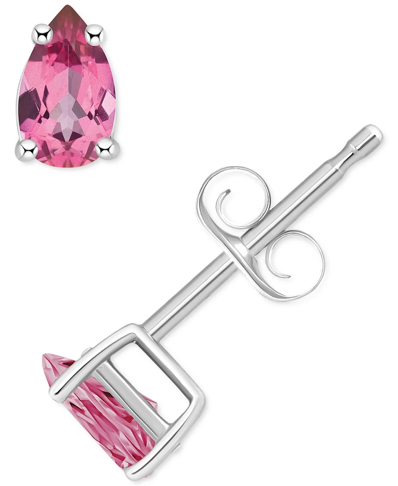 Pink Topaz Pear Stud Earrings (1/2 ct. t.w.) 14k Gold