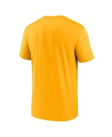 Men's Nike Gold Green Bay Packers Horizontal Lockup Legend T-shirt