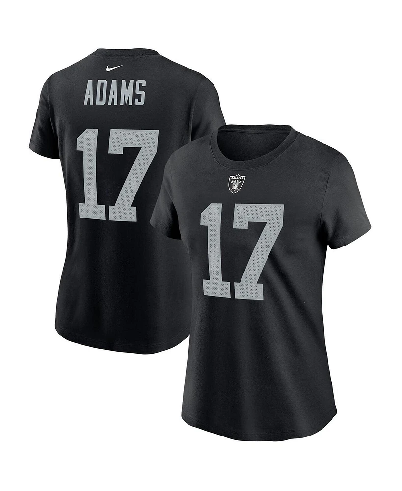 Women's Nike Davante Adams Black Las Vegas Raiders Player Name & Number T-shirt