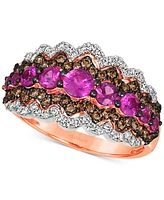 Le Vian Passion Ruby (1 ct. t.w.) & Diamond (5/8 ct. t.w.) Statement Ring in 14k Rose Gold