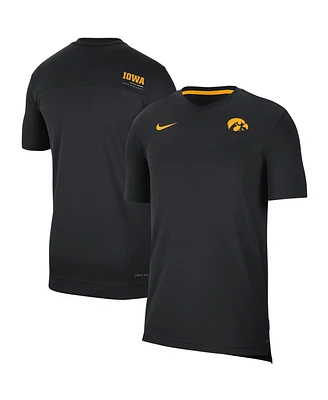 Men's Nike Black Iowa Hawkeyes Coach Uv Performance T-shirt