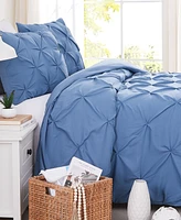 Southshore Fine Linens Pintuck 3 Piece Duvet Cover Set, Full/Queen