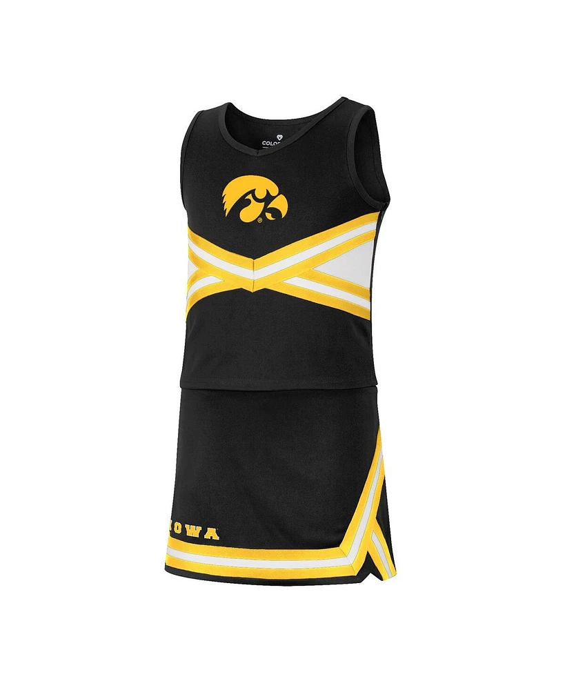 Big Girls Colosseum Black Iowa Hawkeyes Carousel Cheerleader Set