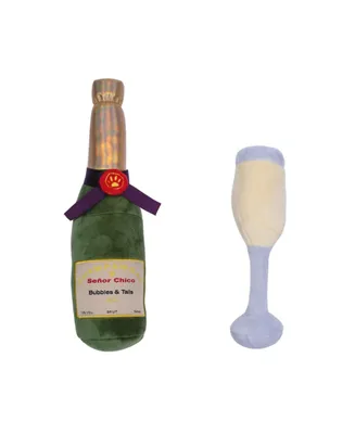 Champawgne-Cheers Plush Dog Toy Gift Set – with Squeaker & Crinkle Paper for Fun Play, Durable for Chewing, Perfect for Playtime and Cuddles