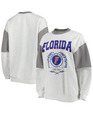 Women's Gameday Couture Gray Florida Gators It's A Vibe Dolman Pullover Sweatshirt