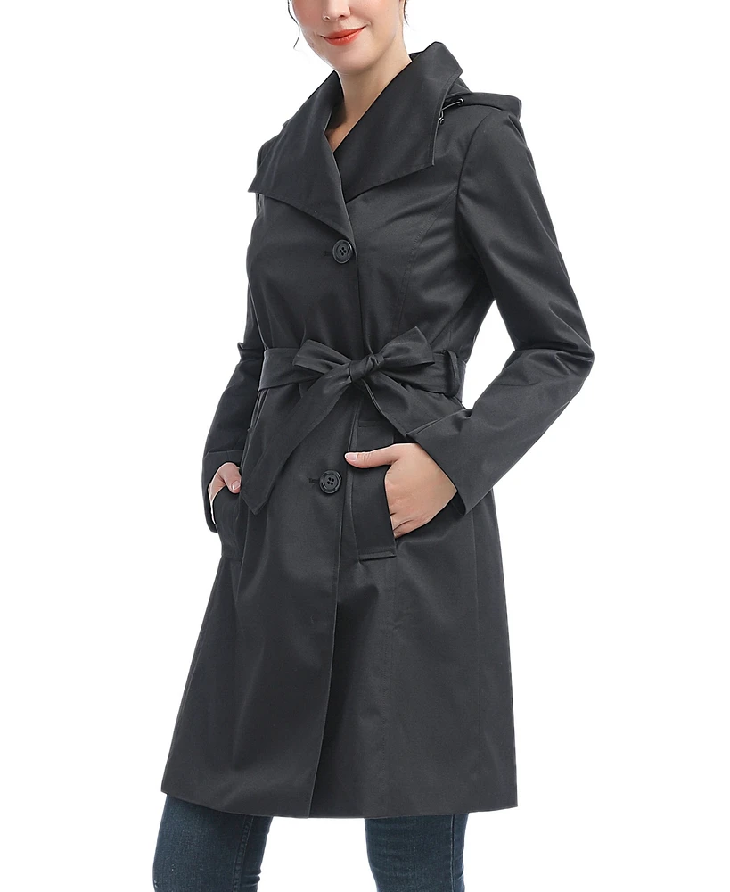 Kimi + Kai Women's Elsa Water-Resistant Hooded Trench Coat