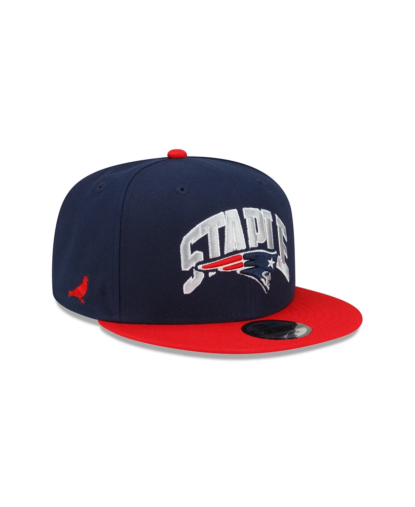 Men's New Era X Staple Navy, Red New England Patriots Pigeon 9Fifty Snapback Hat