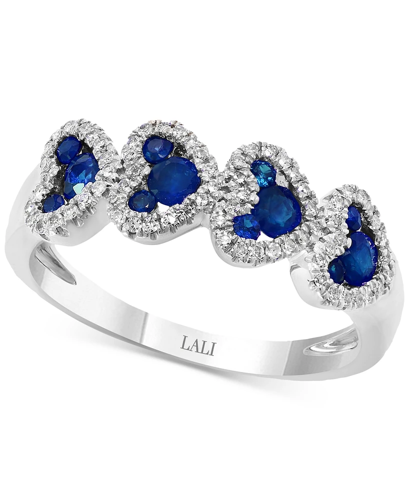 Lali Jewels Ruby (5/8 ct. t.w.) & Diamond (1/5 Heart Ring 14k Rose Gold (Also available Sapphire)