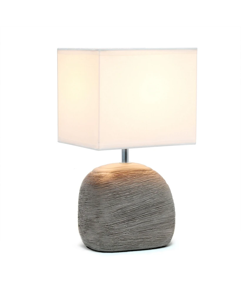 Simple Designs Bedrock Ceramic Table Lamp