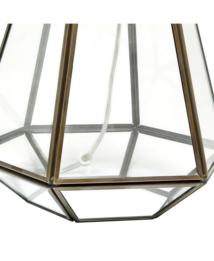 Lalia Home Transparent Octagonal Table Lamp