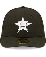 Men's New Era Houston Astros Black, White Low Profile 59FIFTY Fitted Hat