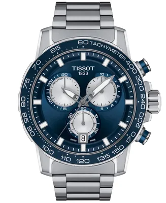 Tissot Men's Swiss Chronograph Supersport Stainless Steel Bracelet Watch 46mm