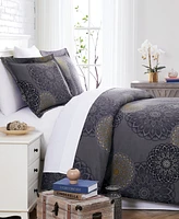 Southshore Fine Linens Midnight Floral 3-Pc. Comforter Set