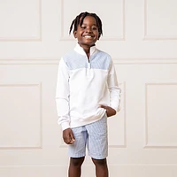 Hope & Henry Big Boys Cotton Seersucker Short