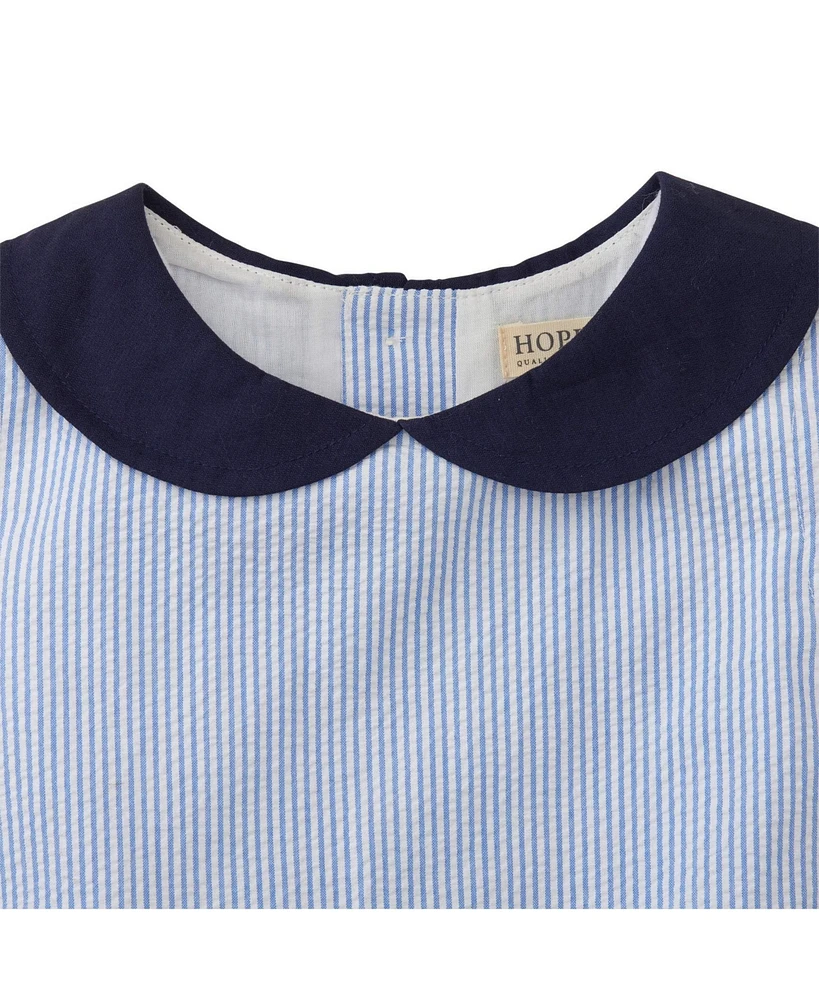 Hope & Henry Little Girls Seersucker Peter Pan Collar Dress