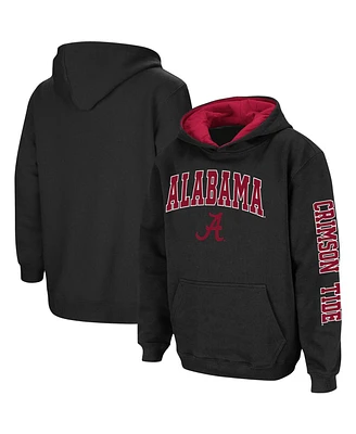 Youth Boys Colosseum Alabama Crimson Tide 2-Hit Team Pullover Hoodie