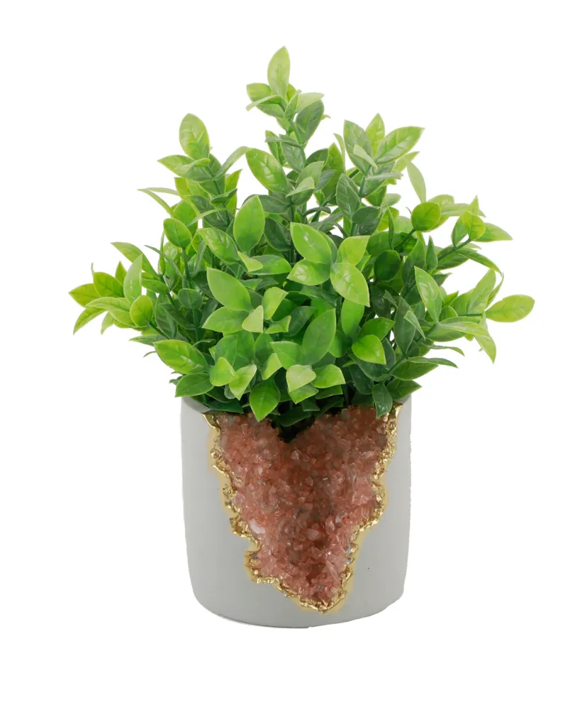 Flora Bunda Amethyst Crystal Planter, 4.75"