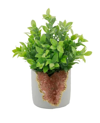 Flora Bunda Amethyst Crystal Planter, 4.75"