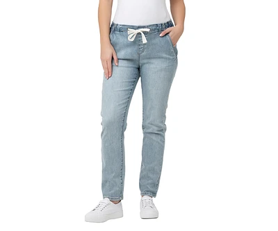 Maternity Denim Jogger Light Blue