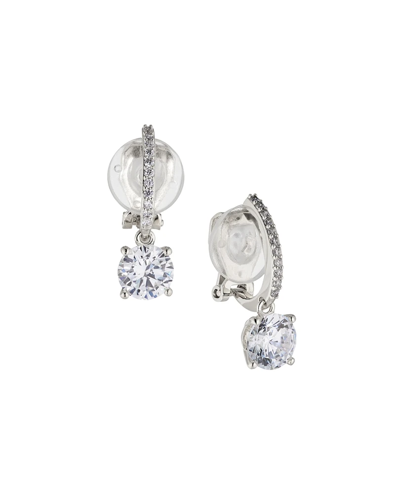 Eliot Danori Rhodium Plated Clip Earrings, Created for Macy's