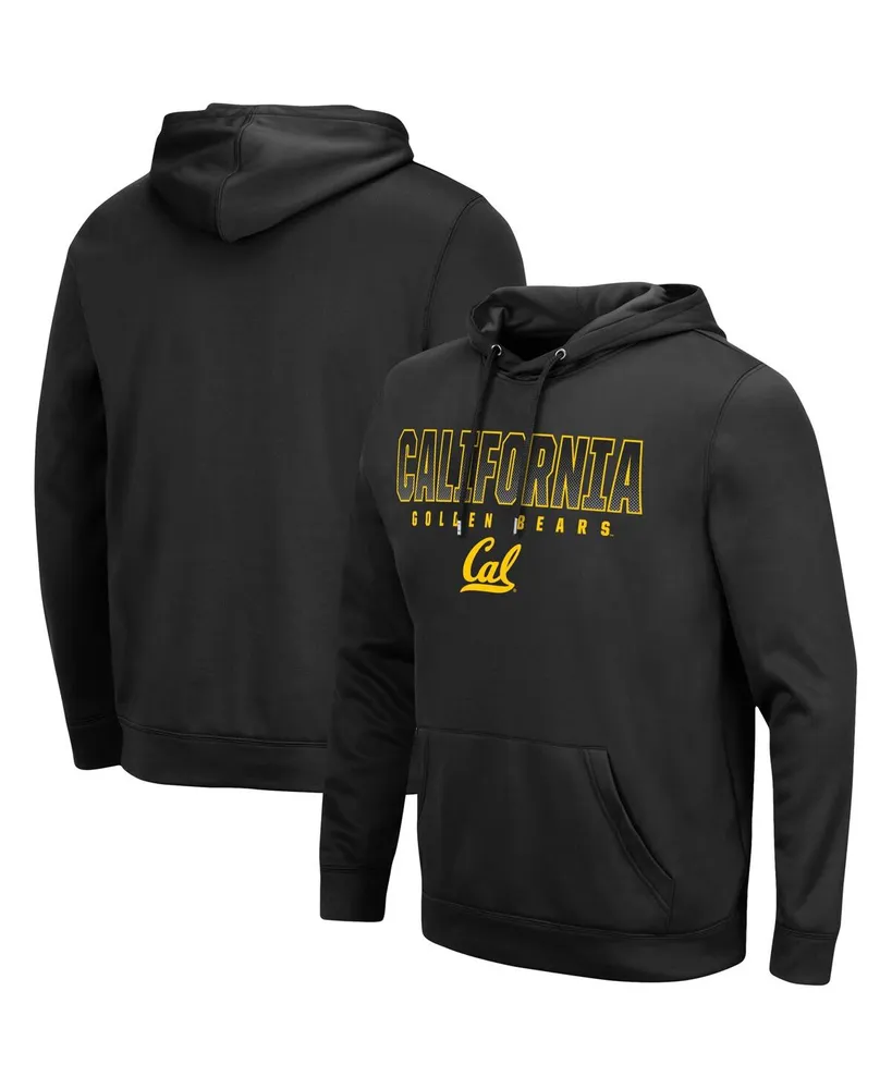 Men's Colosseum Black Cal Bears Blackout 3.0 Pullover Hoodie